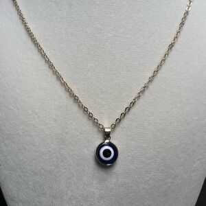 Elegant Blue Evil Eye Pendant Necklace